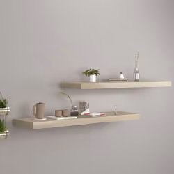 Questo set di 2 eleganti mensole da parete è pensato per essere il punto focale della tua casa. Con un sistema di montaggio i ...