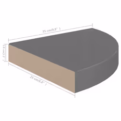 VidaXL 323892 scaffale MDF, Metallo Grigio - Vista aggiuntiva 6