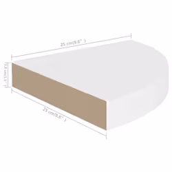 VidaXL 323895 scaffale MDF, Metallo Bianco - Vista aggiuntiva 5