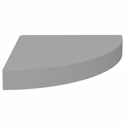 vidaXL Scaffale Angolare a Parete Grigio 25x25x3,8 cm in MDF - Vista aggiuntiva 2