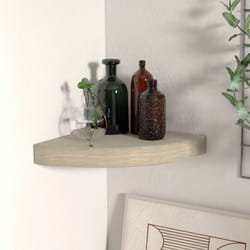 Scaffale Angolare a Parete Rovere 25x25x3,8 cm in mdf