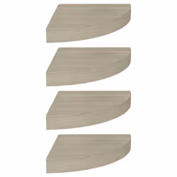 vidaXL Scaffali Angolari a Parete 4 pz Rovere 25x25x3,8 cm in MDF - Vista aggiuntiva 2