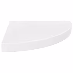 vidaXL Scaffale Angolare a Parete Bianco Lucido 35x35x3,8 cm in MDF - Vista aggiuntiva 2