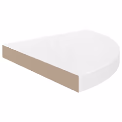 vidaXL Scaffale Angolare a Parete Bianco Lucido 35x35x3,8 cm in MDF - Vista aggiuntiva 3