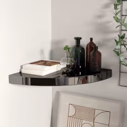 Questo elegante scaffale angolare è ideale per esporre i vostri libri preferiti, decorazioni, foto, premi, ecc. Questo scaffa ...