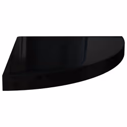 vidaXL Scaffali Angolari a Parete 2 pz Nero Lucido 35x35x3,8 cm MDF - Vista aggiuntiva 3