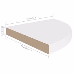 VidaXL 323918 scaffale MDF, Metallo Bianco - Vista aggiuntiva 8