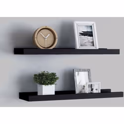 VidaXL 323931, MDF, Nero, 400 mm, 90 mm, 30 mm, 2 pz