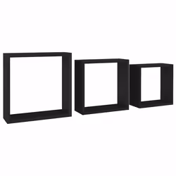 vidaXL Mensole a Cubo da Parete 3 pz Bianche in MDF - Vista aggiuntiva 2