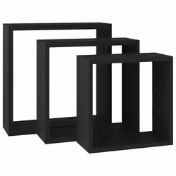 vidaXL Mensole a Cubo da Parete 3 pz Bianche in MDF - Vista aggiuntiva 3
