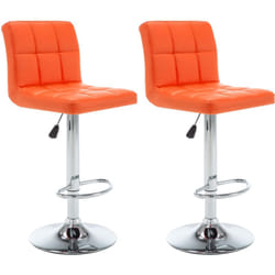 Sgabelli da Bar 2 pz Arancioni in Similpelle vidaXL15884