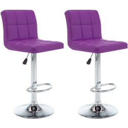 Vidaxl - Sgabelli da Bar 2 pz Viola in Similpelle 424882