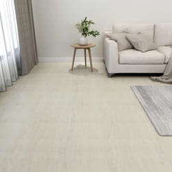 Listoni per Pavimenti Autoadesivi 55 pz in pvc 5,11 m² Crema Vidaxl 60001