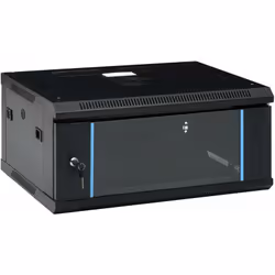 Questo armadietto di rete 4U è progettato appositamente per tenere in ordine gli accessori di rete, come router o modem a fib ...