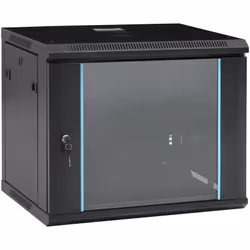 Questo armadietto di rete 9U è progettato appositamente per tenere in ordine gli accessori di rete, come router o modem a fib ...