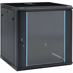 Questo armadietto di rete 12U è progettato appositamente per tenere in ordine gli accessori di rete, come router o modem a fi ...