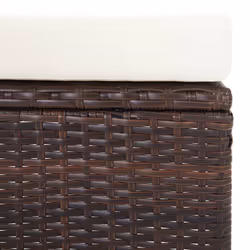 VidaXL 310229 sedia da esterno Terrazzo Seduta imbottita Poliestere, Rattan sintetico, Acciaio Crema, Bianco - Vista aggiuntiva 7