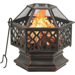 Vidaxl - Braciere Rustico con Attizzatoio 62x54x56 cm xxl in Acciaio 9029