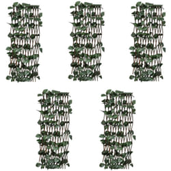Recinto in Salice a Traliccio 5 pz Foglie Artificiali 180x60 cm Vidaxl 52504