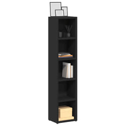 Scaffali Porta CD 2 pz Neri 21x16x93,5 cm Legno Multistratocod mxl 73097