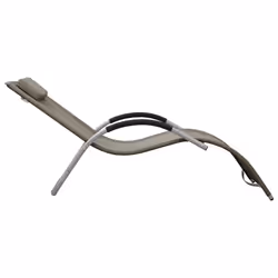 VidaXL 310519 sedia da esterno Salone Seduta imbottita Alluminio, Acciaio, Tessile Grigio, Grigio talpa - Vista aggiuntiva 4