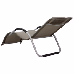 VidaXL 310519 sedia da esterno Salone Seduta imbottita Alluminio, Acciaio, Tessile Grigio, Grigio talpa - Vista aggiuntiva 5