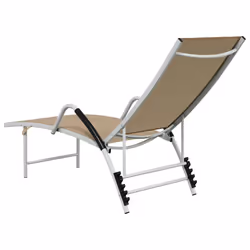 VidaXL 310522 sedia da esterno Salone Seduta imbottita Alluminio, Tessile Crema - Vista aggiuntiva 5