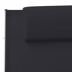 VidaXL 310529 sedia da esterno Salone Seduta imbottita Alluminio, Tessile Nero, Argento - Vista aggiuntiva 7