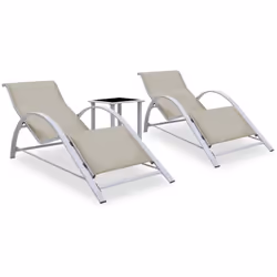 Questo set di lettini prendisole, completo di 2 lettini e 1 tavolo, attirerà l'attenzione in qualsiasi ambiente. Realizzato c ...