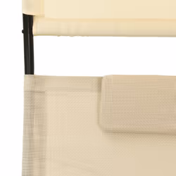 VidaXL 310548 sedia da esterno Salone Seduta imbottita Acciaio, Tessile Crema - Vista aggiuntiva 6
