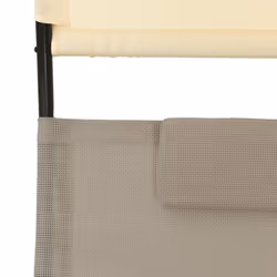 VidaXL 310549 sedia da esterno Salone Seduta imbottita Acciaio, Tessile Crema, Grigio talpa - Vista aggiuntiva 6