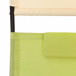 VidaXL 310550 sedia da esterno Salone Seduta imbottita Acciaio, Tessile Crema, Verde - Vista aggiuntiva 6