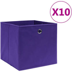 Contenitori 10 pz in Tessuto non Tessuto 28x28x28 cm Viola