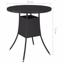 VidaXL 310465 tavolo da esterno Nero - Vista aggiuntiva 5
