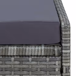 VidaXL 310475 sedia da esterno Salone Seduta imbottita Legno di acacia, Poliestere, Rattan sintetico, Acciaio Grigio - Vista aggiuntiva 6