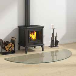 Lastra in Vetro per Caminetto Semicircolare 1200x500 mm Vidaxl 52965