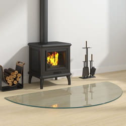 Lastra in Vetro per Caminetto Semicircolare 1200x600 mm Vidaxl 34952