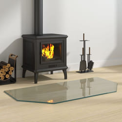 Lastra in Vetro per Caminetto Esagonale 100x50 cm Vidaxl 89652