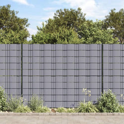 Recinzione Frangivento 4 pz in pvc 35x0,19m Grigio Chiaro Opaco Vidaxl 8801