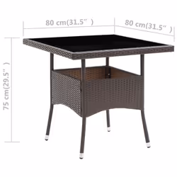 VidaXL 310552 tavolo da esterno Nero, Marrone - Vista aggiuntiva 5