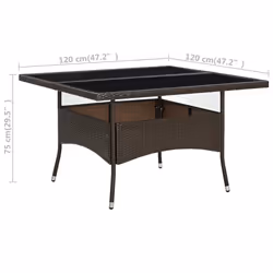 VidaXL 310556 tavolo da esterno Marrone - Vista aggiuntiva 5