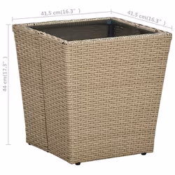 VidaXL 310557 tavolo da esterno Beige, Trasparente - Vista aggiuntiva 5