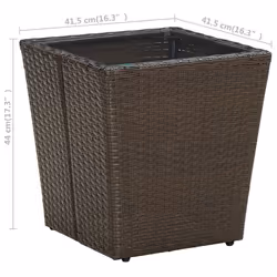 VidaXL 310558 tavolo da esterno Marrone, Trasparente - Vista aggiuntiva 5