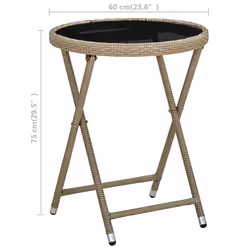 VidaXL 310559 tavolo da esterno Beige - Vista aggiuntiva 6