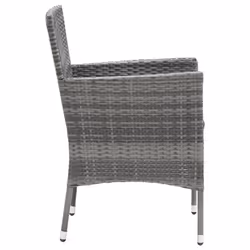 VidaXL 310563 sedia da esterno Terrazzo Seduta imbottita Poliestere, Rattan sintetico, Acciaio Grigio - Vista aggiuntiva 5