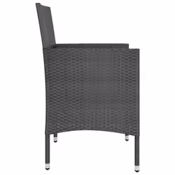 VidaXL 310610 sedia da esterno Terrazzo Seduta imbottita Poliestere, Rattan sintetico, Acciaio Crema, Bianco - Vista aggiuntiva 5