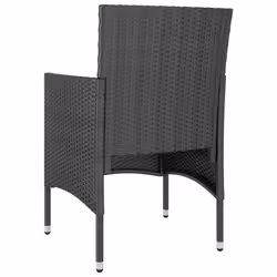 VidaXL 310610 sedia da esterno Terrazzo Seduta imbottita Poliestere, Rattan sintetico, Acciaio Crema, Bianco - Vista aggiuntiva 6
