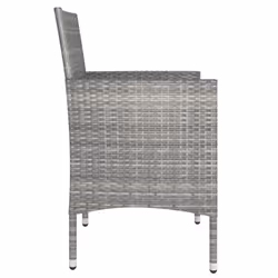 VidaXL 310611 sedia da esterno Terrazzo Seduta imbottita Poliestere, Rattan sintetico, Acciaio Crema, Bianco - Vista aggiuntiva 5
