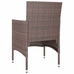 VidaXL 310613 sedia da esterno Terrazzo Seduta imbottita Poliestere, Rattan sintetico, Acciaio Crema, Bianco - Vista aggiuntiva 6