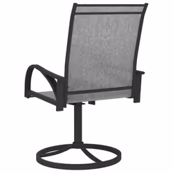 VidaXL 312167 sedia da esterno Terrazzo Acciaio, Tessile Grigio - Vista aggiuntiva 5